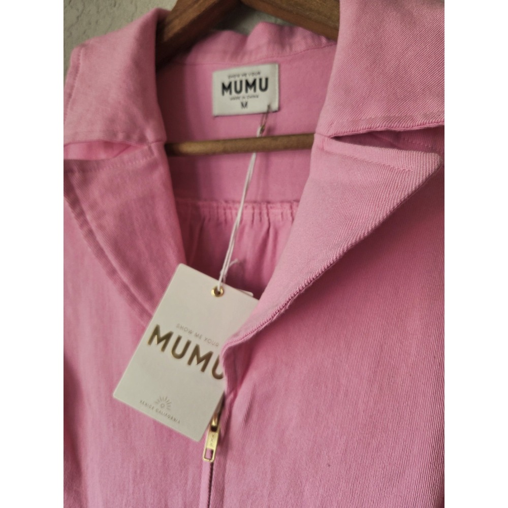 Show Me Your MuMu Pink Short Sleeve Belted Romper - Picture 4 of 6